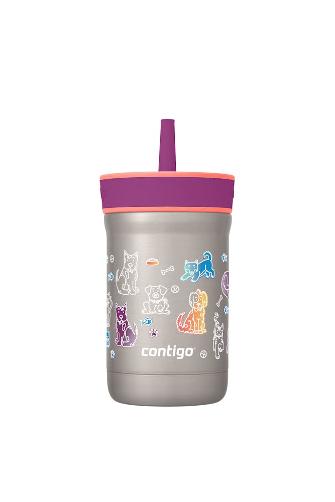 Kids Leighton Spill-Proof Stainless Steel Tumbler with Straw, 12oz R7