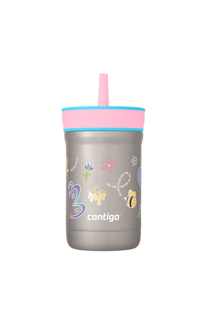 Kids Leighton Spill-Proof Stainless Steel Tumbler with Straw, 12oz R7